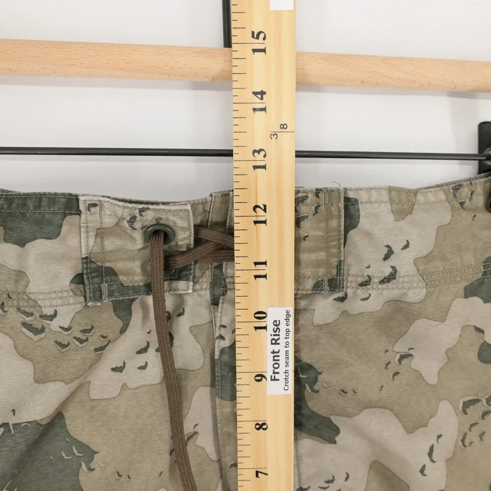 Simms Board Shorts Mens XL Beige Camo Cargo Fishing Drawstring Quick Dry